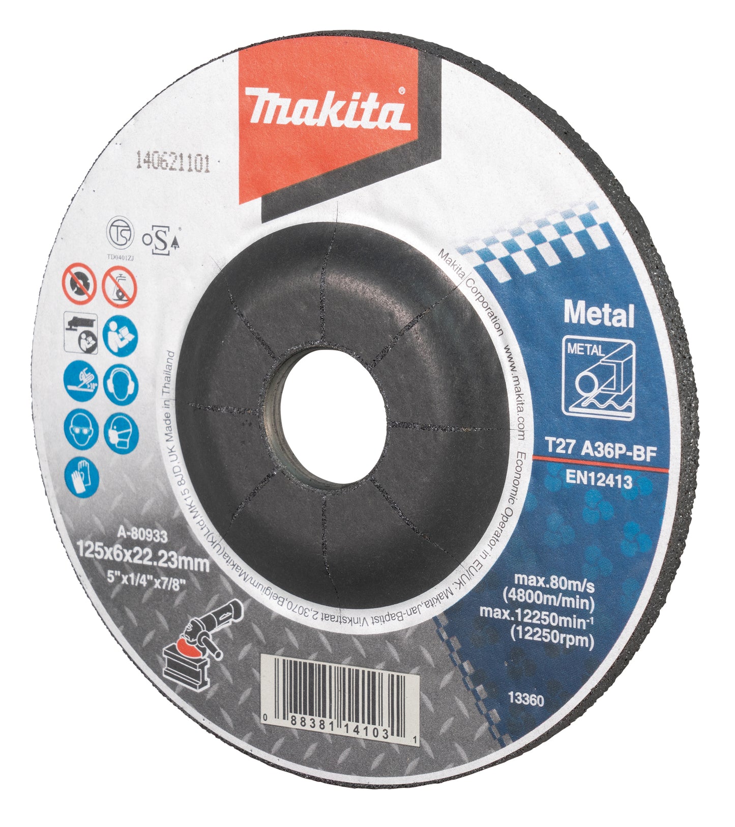 GRINDING WHEEL FOR METAL 180X6X22 MM A24P