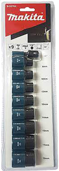 1/2"" IMPACT SOCKET WITH SOCKET ADAPTER SET/9 PC