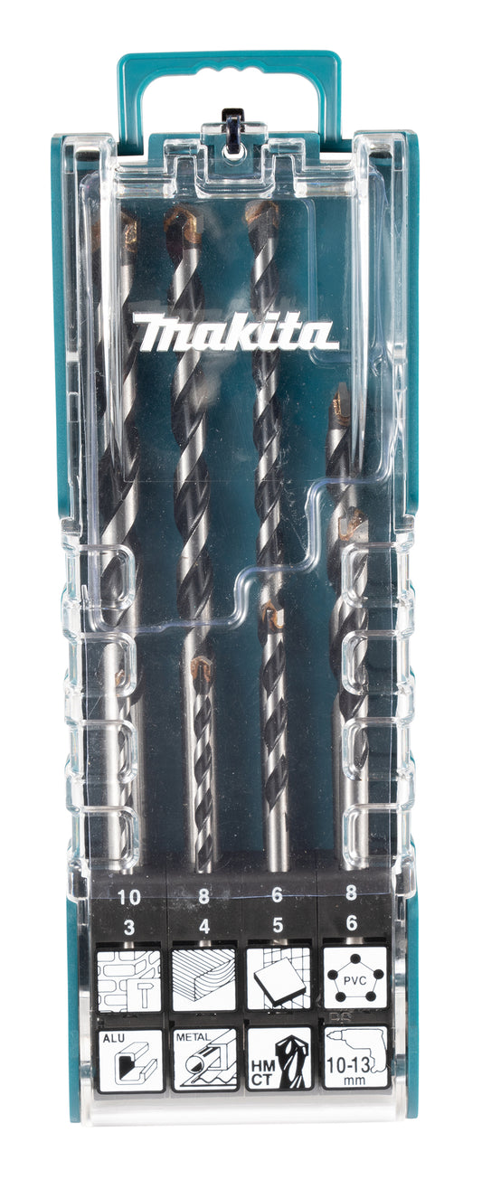 MULTI MATERIAL DRILL WITH STRAIGHT SHANK 8PCS. ASSORTMENT